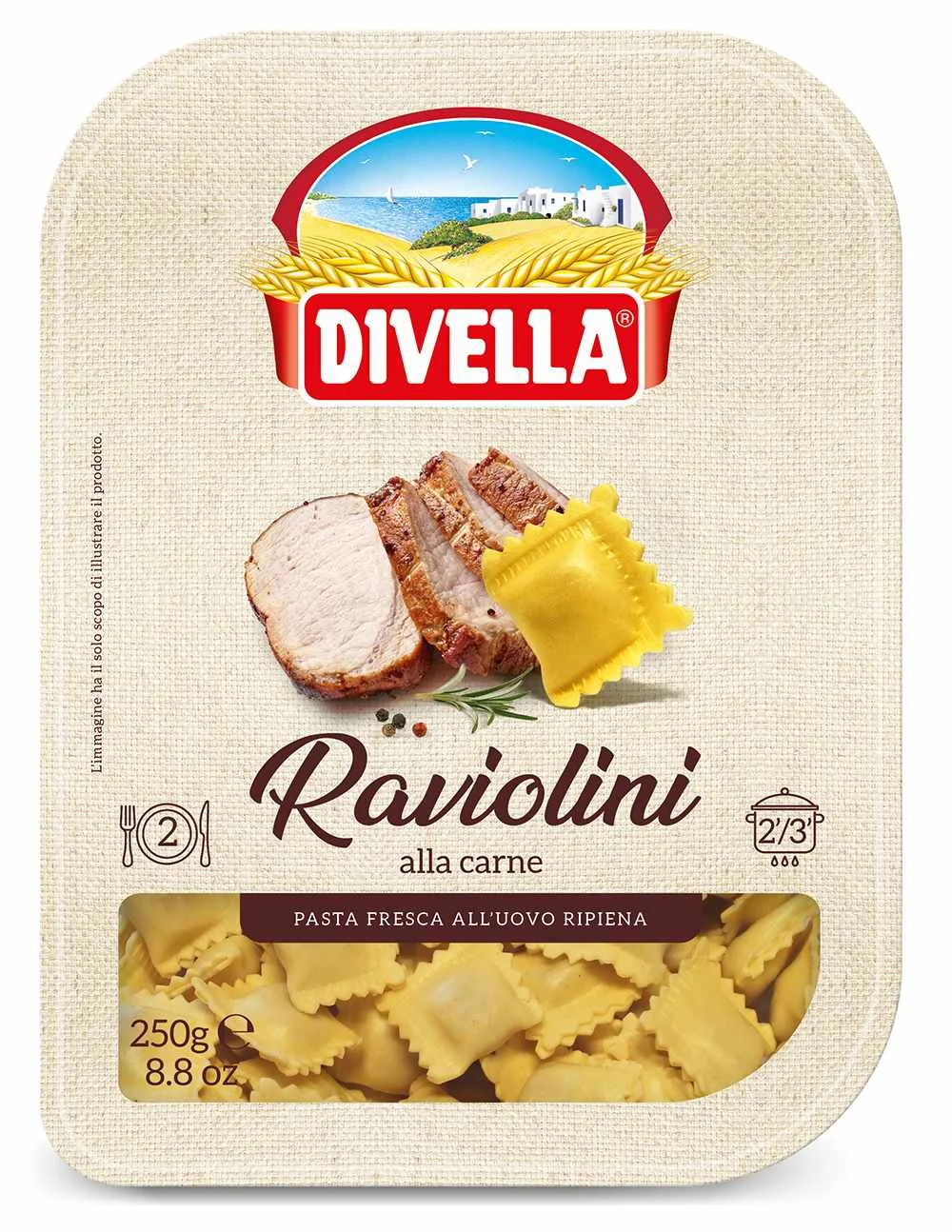 Divella ravioli carne 250Gr