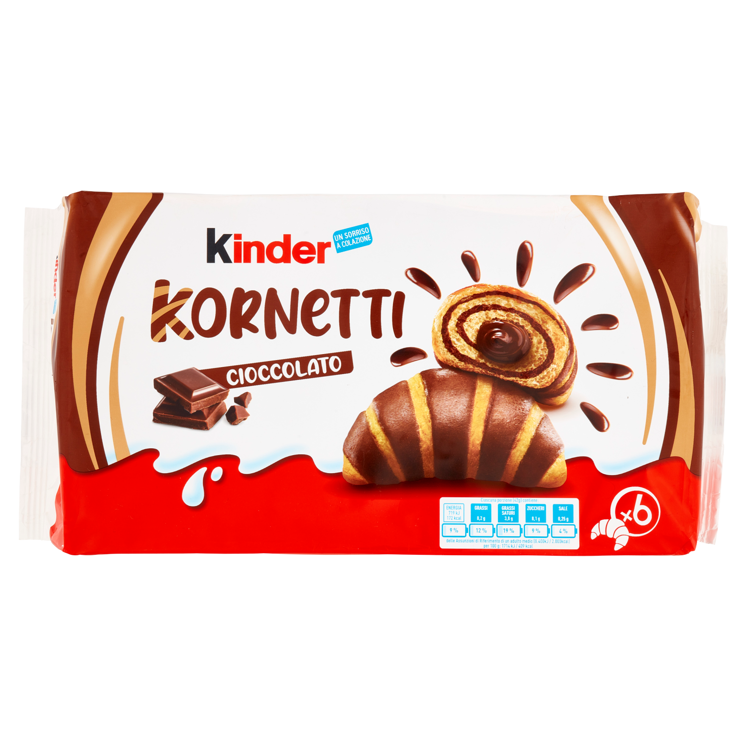 Kinder Kornetti al Cioccolato Pz.6 Gr.252