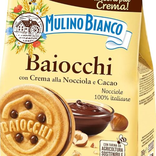 Mulino Bianco Baiocchi Biscotti con Crem a alla Nocciola Gr.260