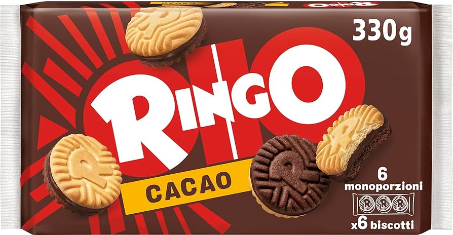 Pavesi Ringo Biscotti Farciti con Crema Cacao pz 6 300Gr