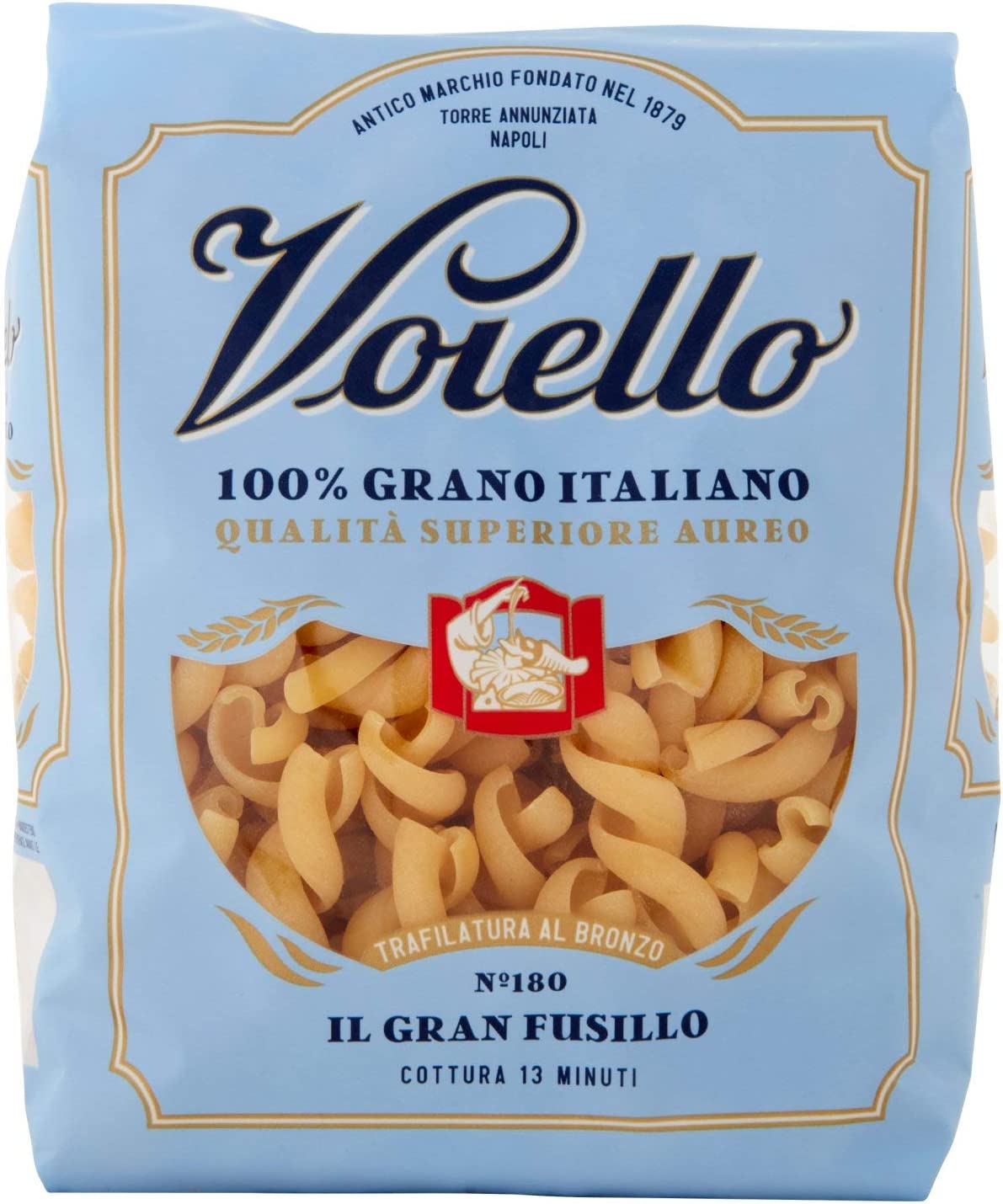 Voiello II Granfusillo N° 180 Pasta Trafi lata al Bronzo di Grano 100% Italiano Gr