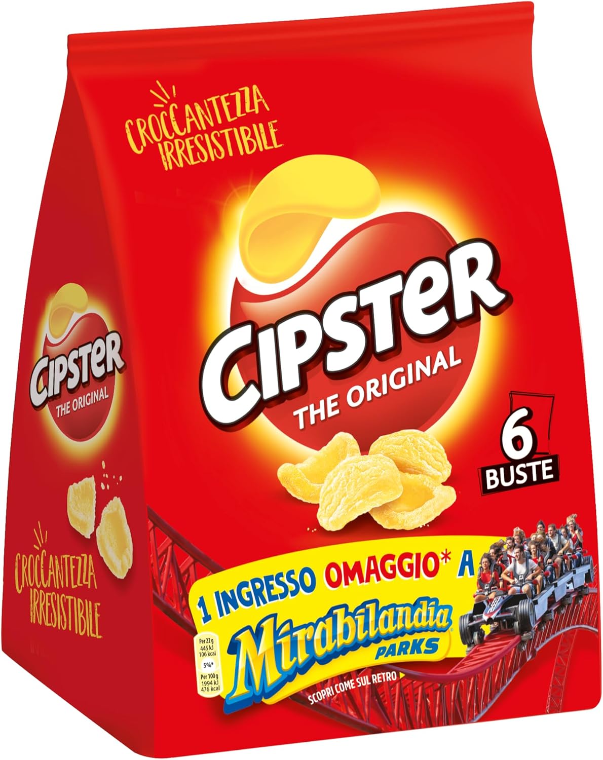 Cipster The Original Chips di Patate Mul tipack 6 Bustine Gr. 132