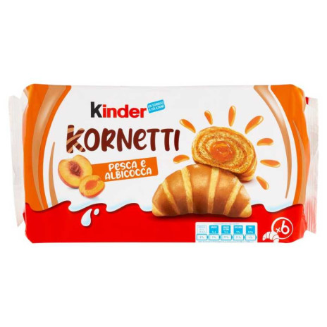 Kinder Kornetti Pesca e Albicocca Pz.6 Gr. 252