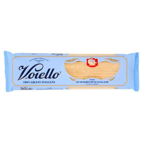 Voiello Lo Spaghetto Scanalato N°107 Pasta Trafilata Bronzo di Grano Aureo 100%