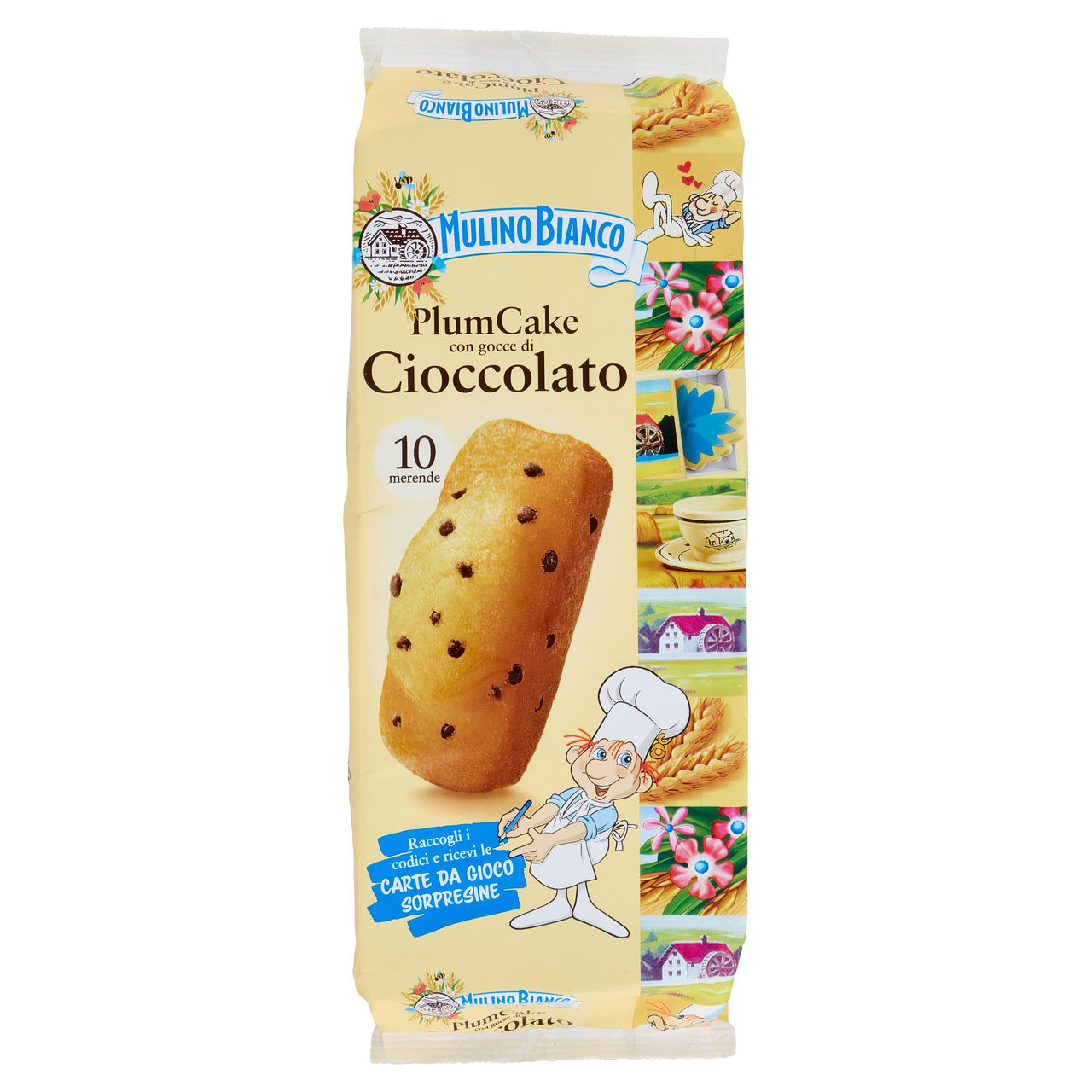Mulino Bianco Plumcake con Yogurt Italiano e Gocce di Cioccolato Pz. 10 Gr.350