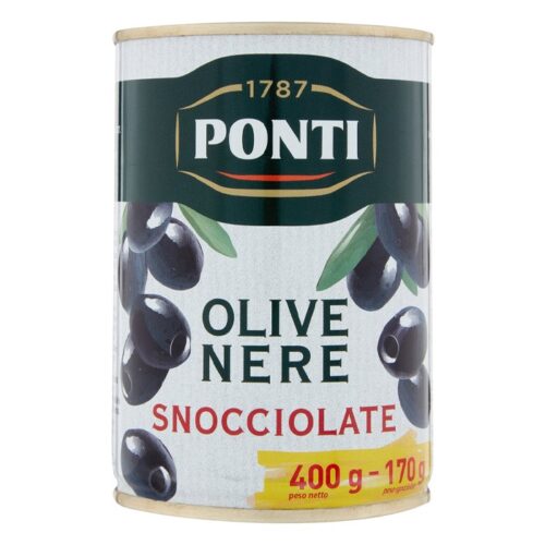 Ponti Olive Nere Snocciolate Gr.500