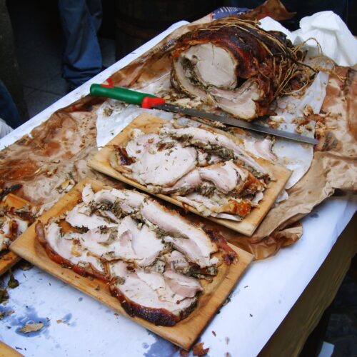 Porchetta y otros embutidos
