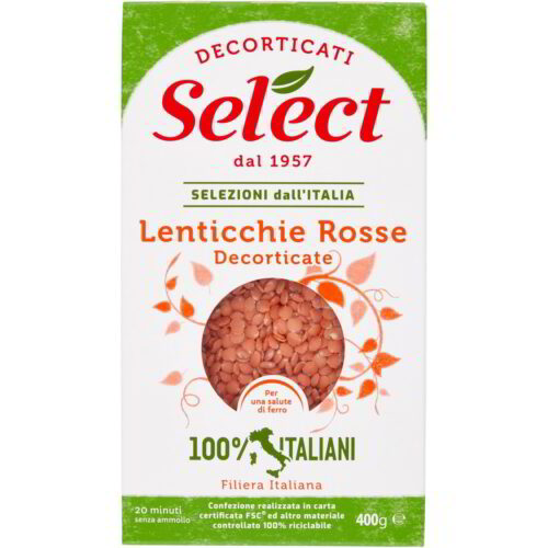 Select Lenticchie Rosse Decorticate Gr400