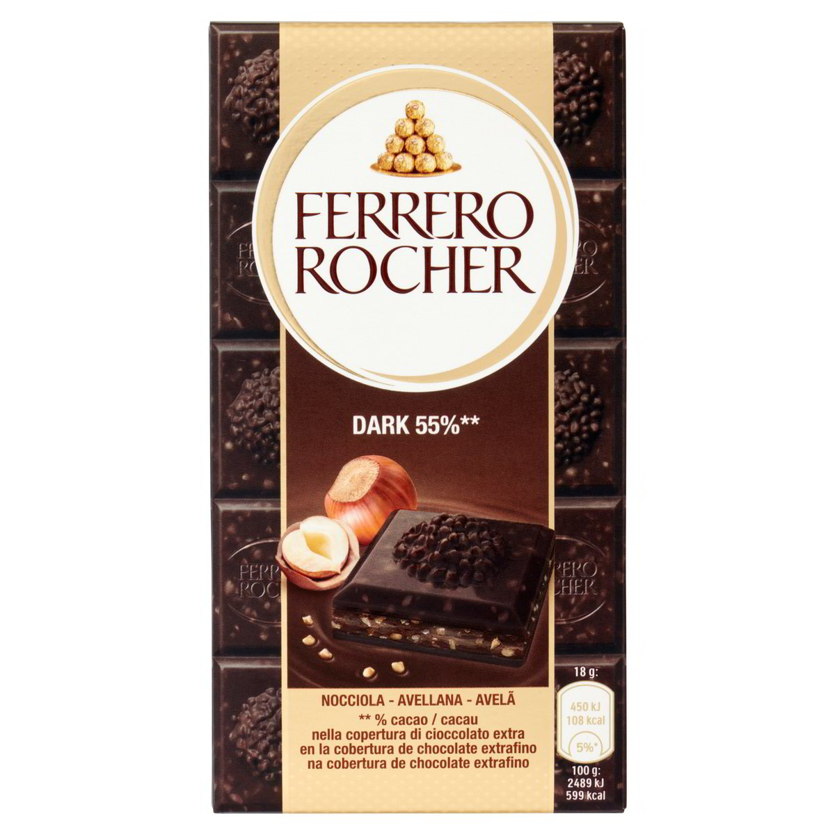 ferrero Rocher Cioccolato Nero Extra Dark e Nocciola Gr90