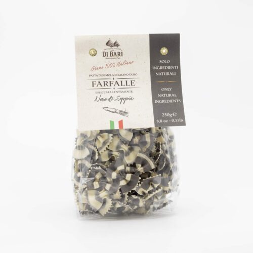 Di Bari Tarall Oro Farfalle Nero di Seppia 250 gr