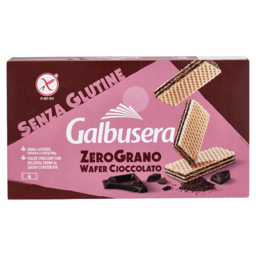 Galbusera ZeroGrano Wafer Cioccolato Senza Glutine 4 X 45 G