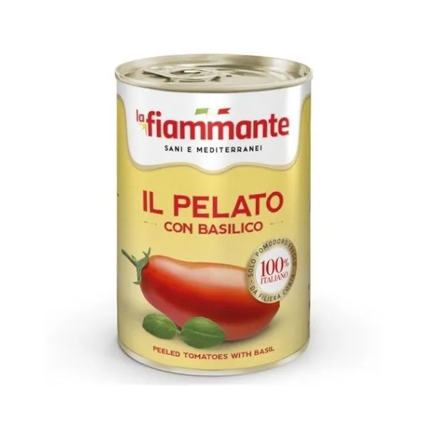 La Fiammante Pelati Con Basilico 400 gr